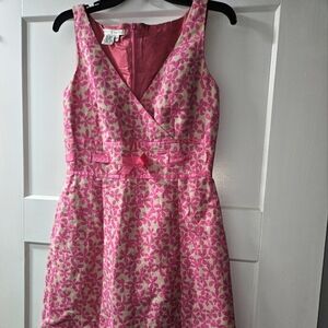 Maggy London Pink and White Floral Dress